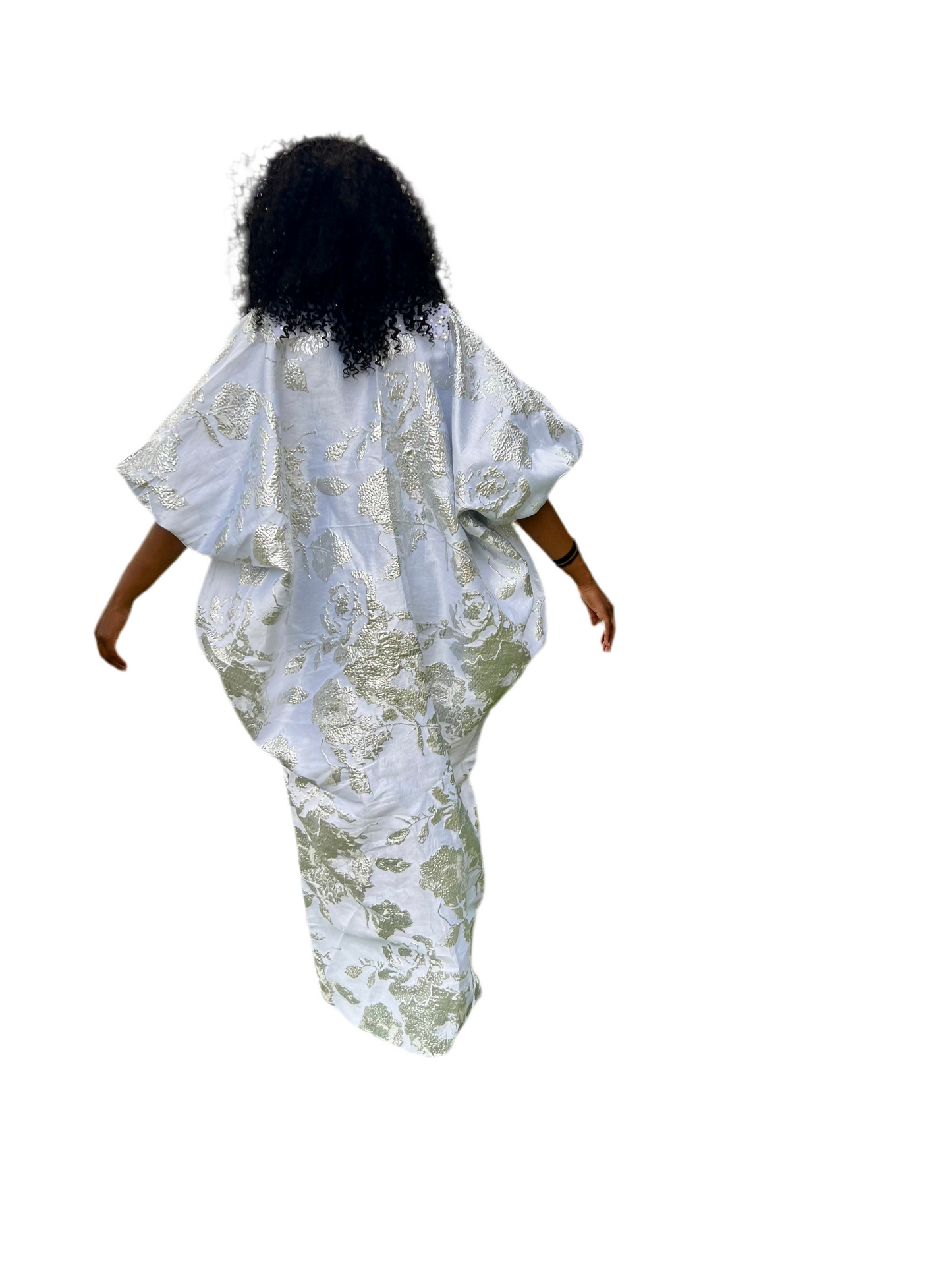 Luxury Afro Talia Damask Brocade Boubou Maxi Dress