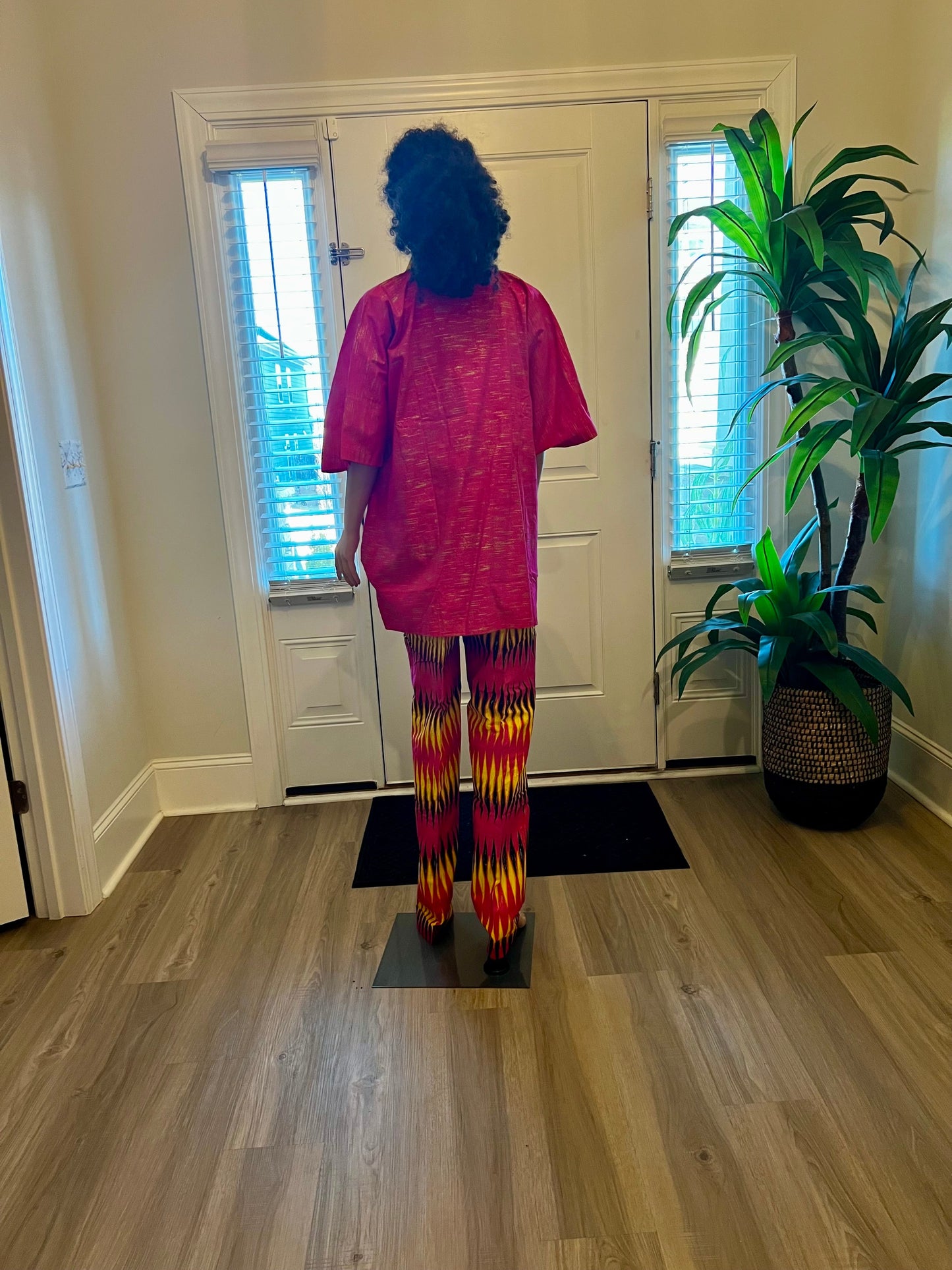 Afro Kente Gold Buga Pant Set Afro American Outfits