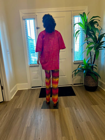Afro Kente Gold Buga Pant Set Afro American Outfits
