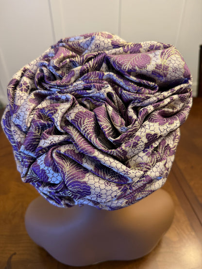 African Damask Flower Shaped Turban /Dastar/Hijab/Chador/Tigno/ headscarf/wrap/Hat