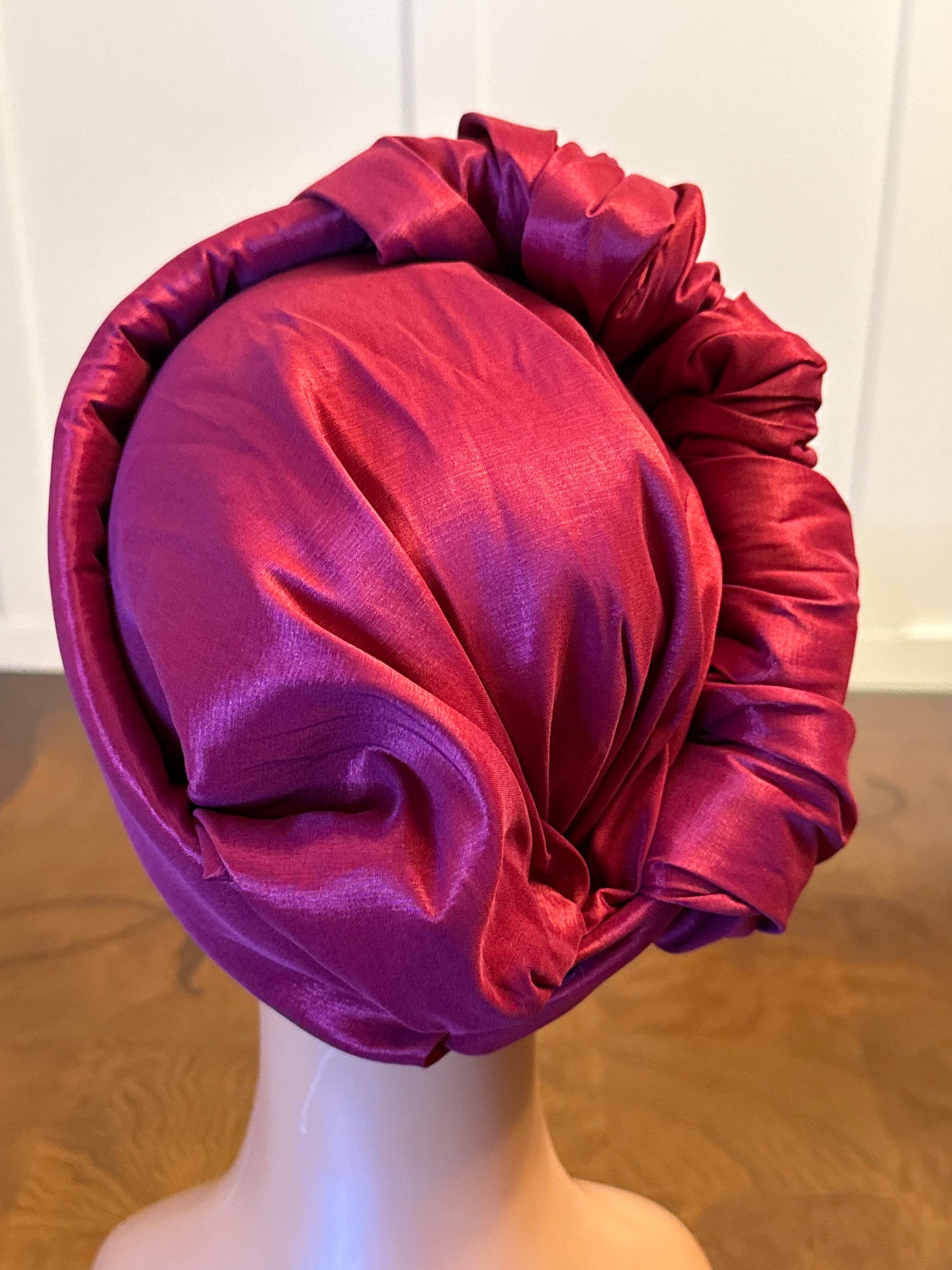 African 2 in 1p Ruffle Turban/Hat/Cap