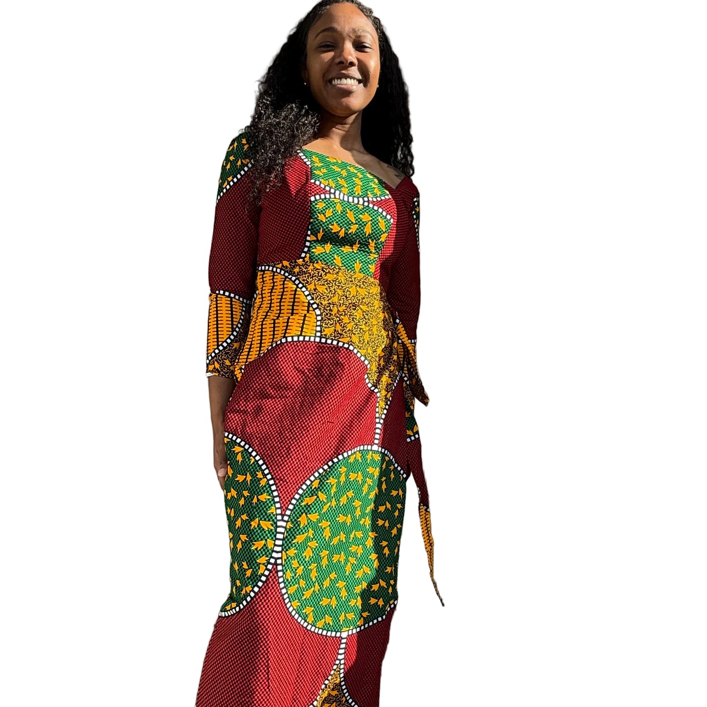 African  Ankara  Wax Print Women Wrapped Dress