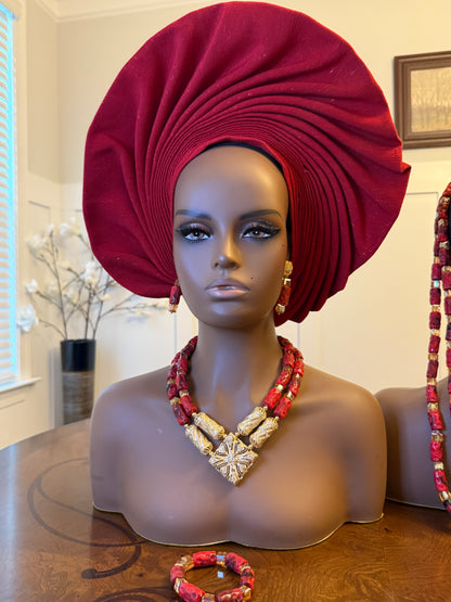 African Traditional Handmade Beads Set for Bride/Groom