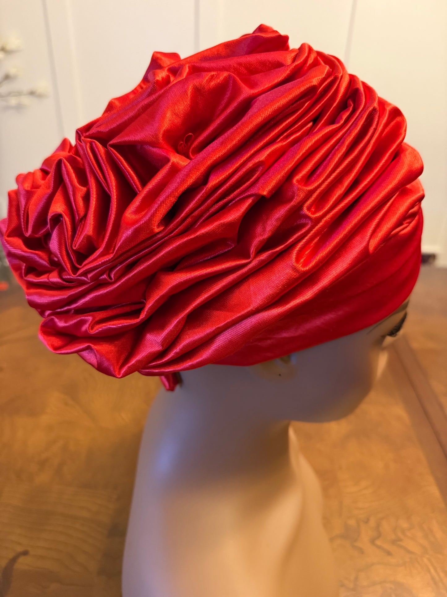 African Damask Flower Shaped Turban /Dastar/Hijab/Chador/Tigno/ headscarf/wrap/Hat