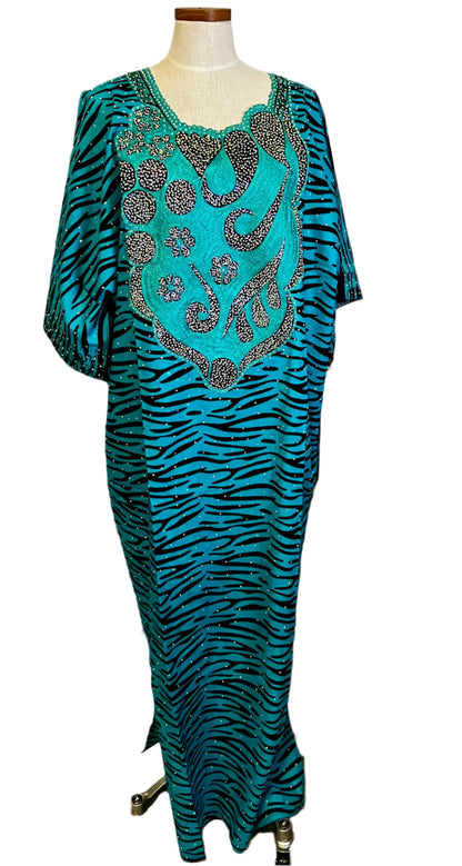 Afro Embroidered Ankara Dress/Kaftan Afro American Outfits