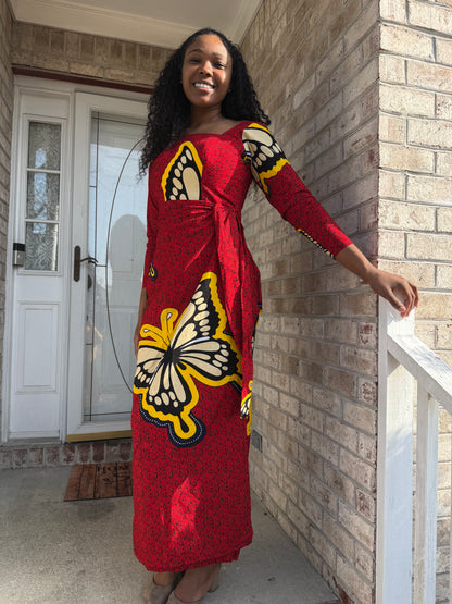 African  Ankara  Wax Print Women Wrapped Dress