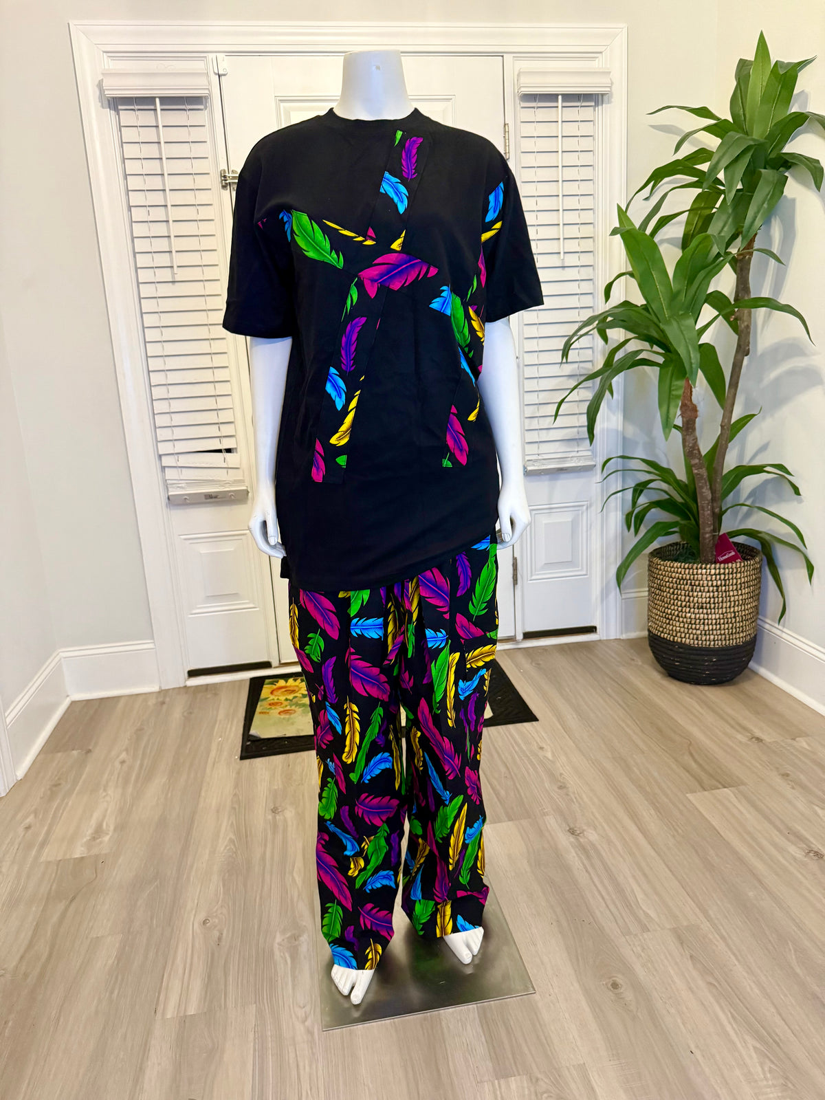 African Print Ankara T. Shirt Cargo 2p Set