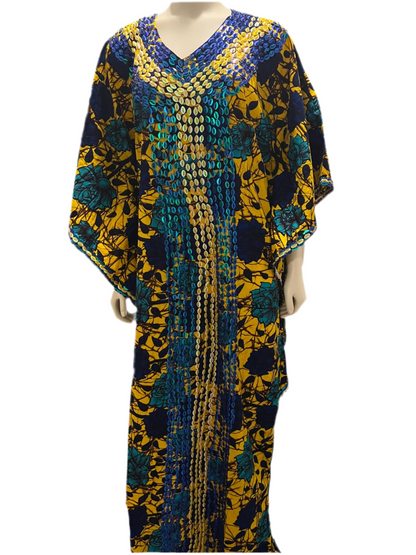 Beaded Ankara Boubou