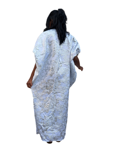 Luxury Afro Talia Damask Brocade Boubou Maxi Dress