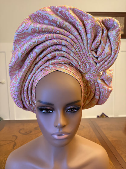 African Damask Autogele/Dastar/Hijab/Chador/Tigno/ headscarf/wrap/Hat