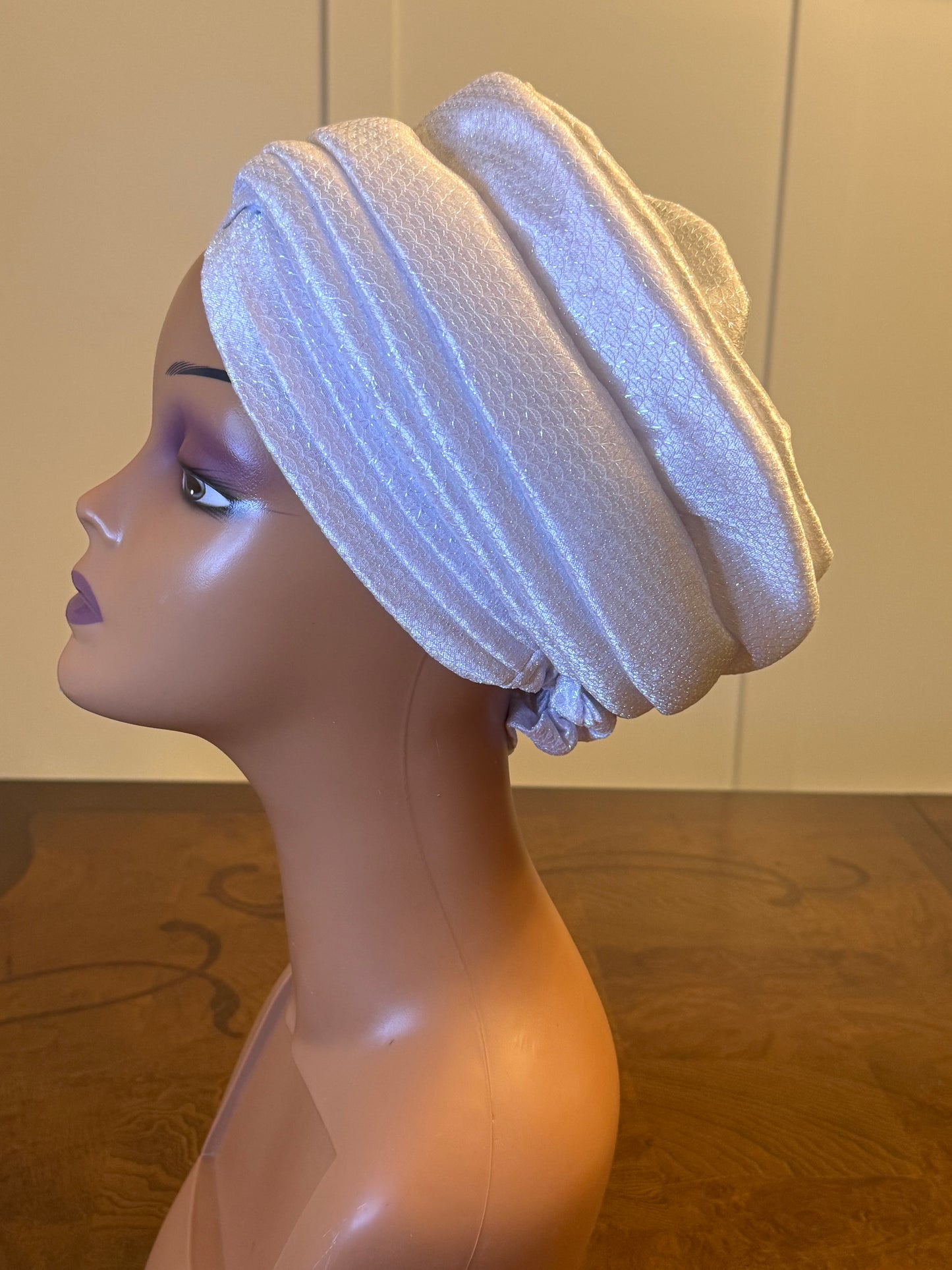 African glittering Step Patterned Turban