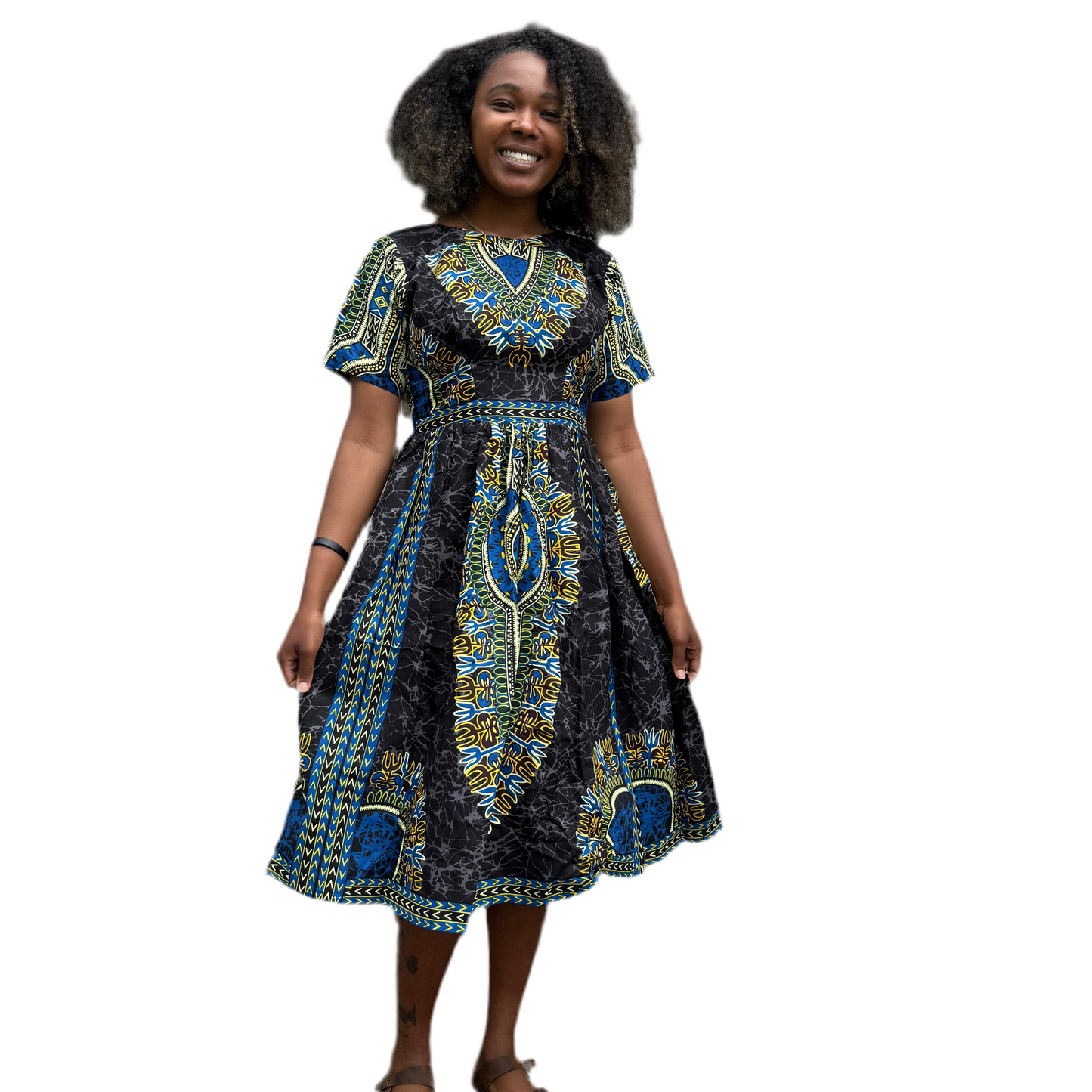 African Ethnic Print Ankara Afro Gabriela Dress