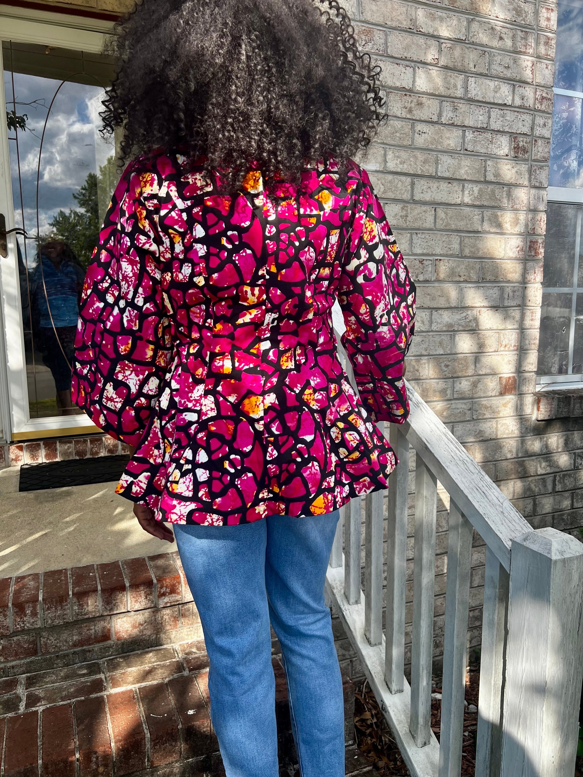 African Prints Ankara Fitted Tops/Blouse Afro American Outfits