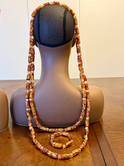 African Traditional Handmade Beads Set for Bride/Groom