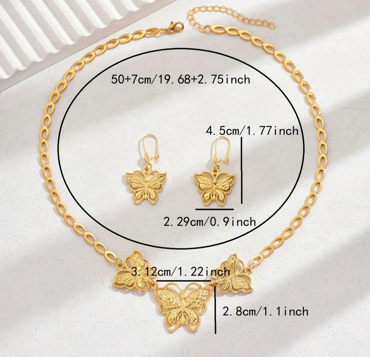 Butterfly Jewelry Set Afro American Outfits