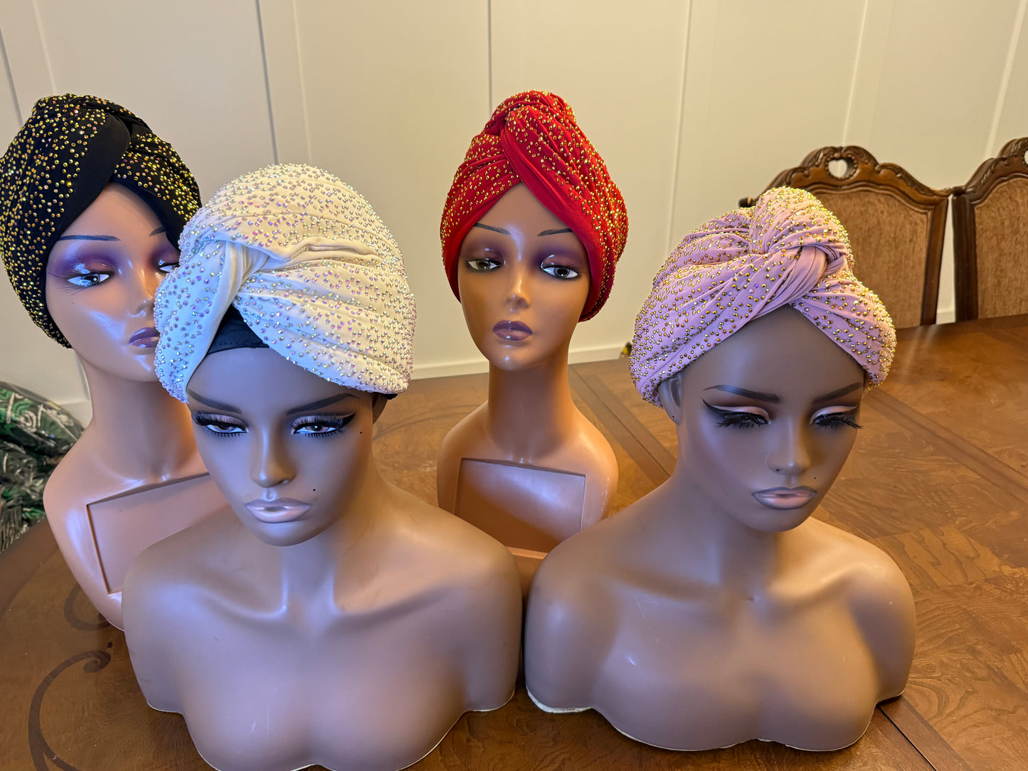 African Stoned Turban/Hat/Cap