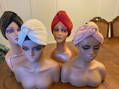 African Stoned Turban/Hat/Cap