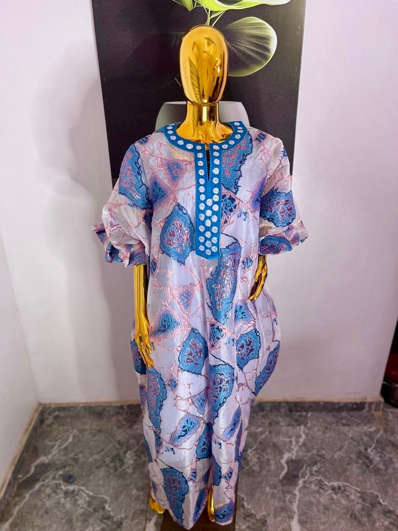 Afro Jaquard Tulle Kaftan Dress Afro American Outfits