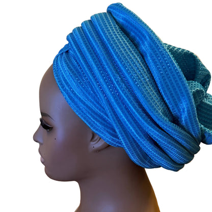 African glittering Step Patterned Turban