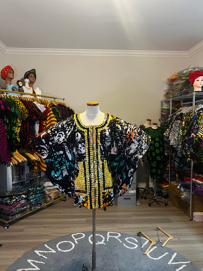 Afro Bead Ankara Top/Blouse Style 1 Afro American Outfits