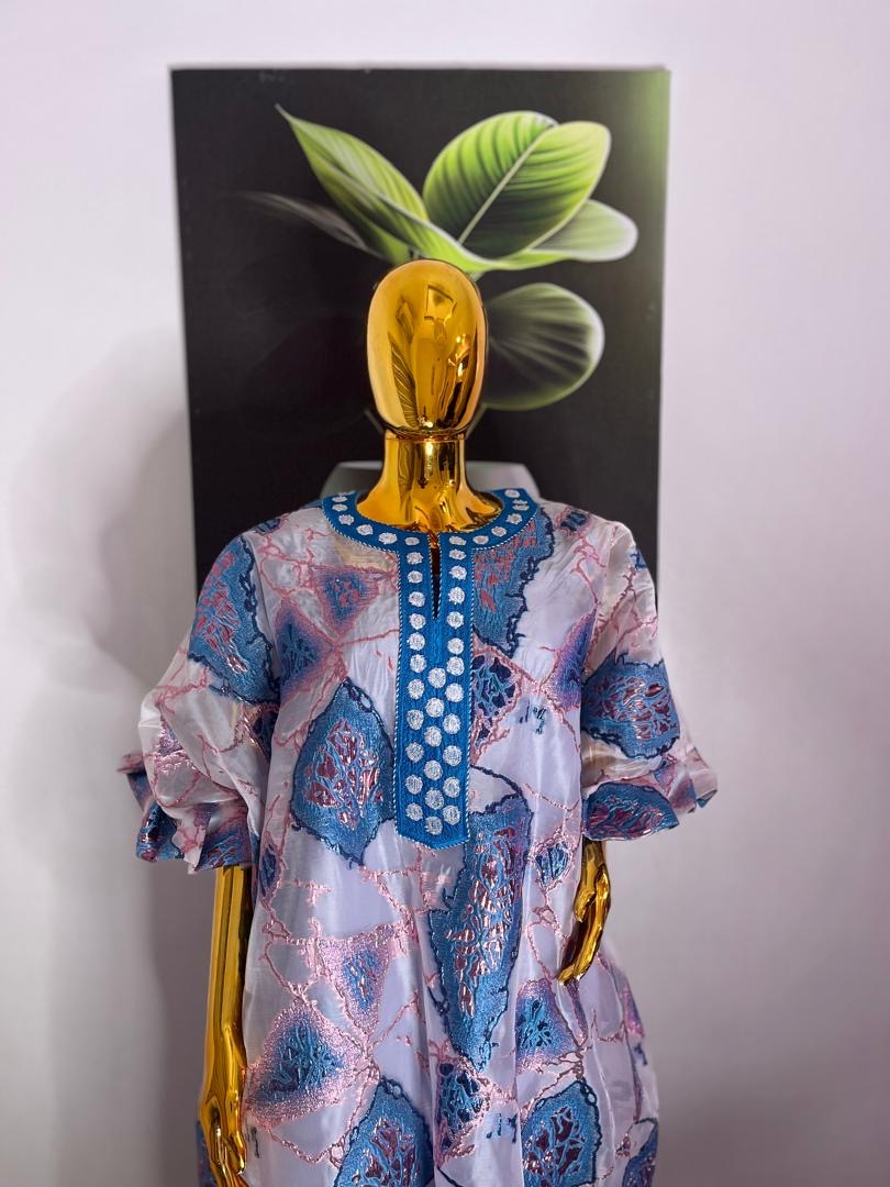 Afro Jaquard Tulle Kaftan Dress Afro American Outfits