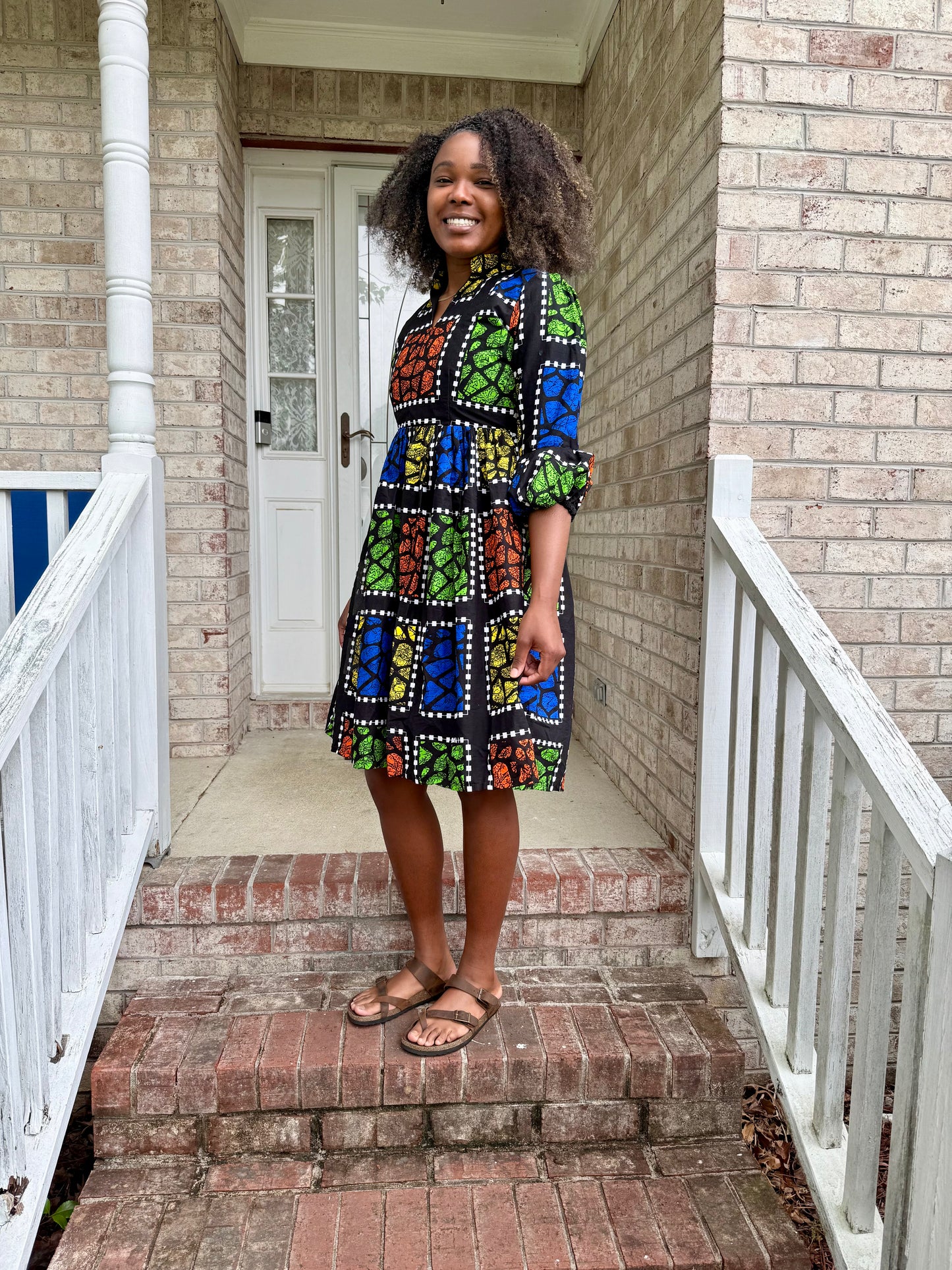African Print Ankara Afro Tiara Dress Multicolored Dress
