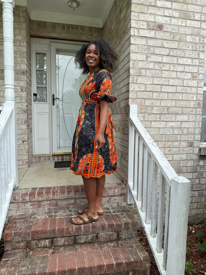 African Ethnic Print Ankara Afro Gabriela Dress