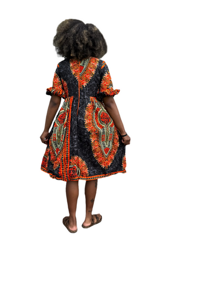 African Ethnic Print Ankara Afro Gabriela Dress