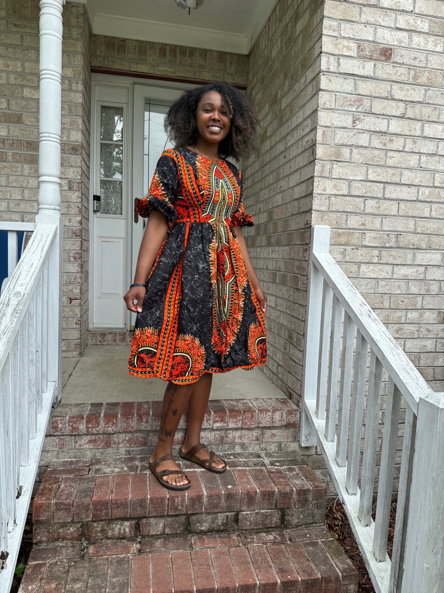 African Ethnic Print Ankara Afro Gabriela Dress