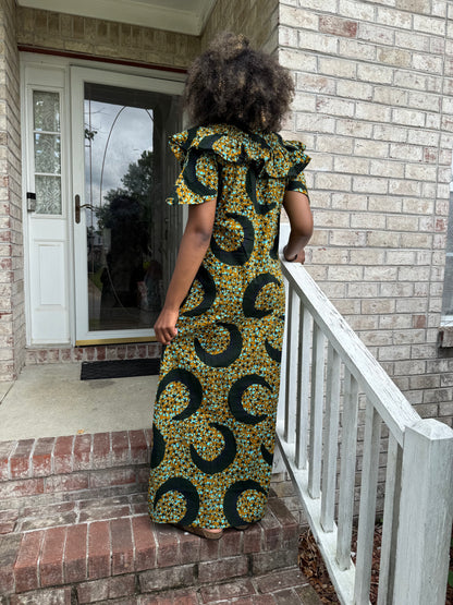 African Ankara Print Afro Hadassah Smoked Top Dress