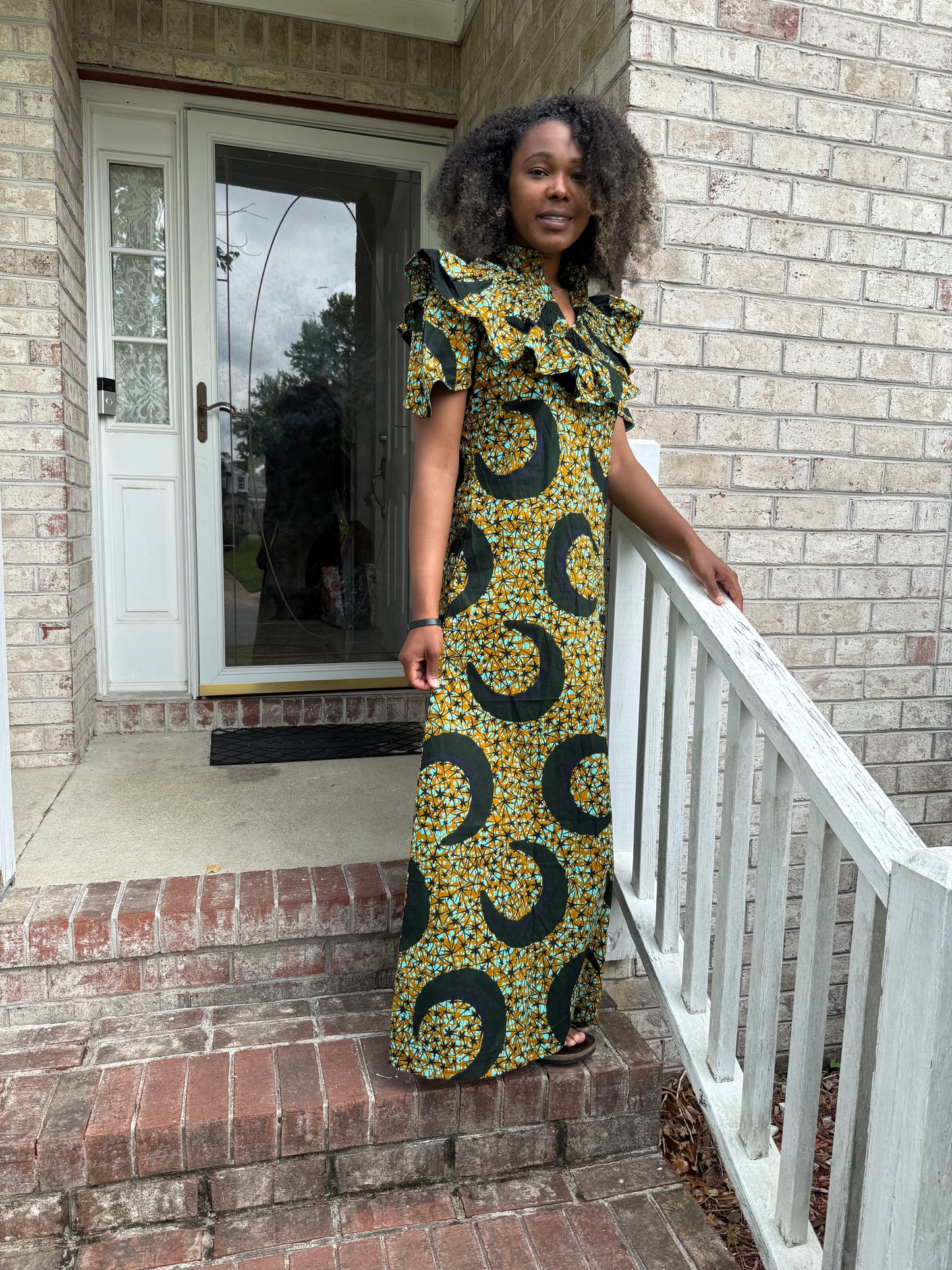African Ankara Print Afro Hadassah Smoked Top Dress