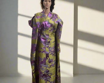 African Unique Damask Brocade Boubou/Maxi Dress Afro American Outfits