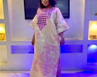 Luxury Damask Brocade Afro  Embroidered Kaftan