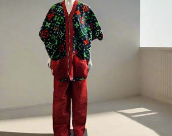 Variety African Print Ankara Cotton Pant Set Afro American Outfits