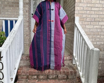 African Traditional Woven Aso-Oke/Kente Kimono Throw Afro American Outfits