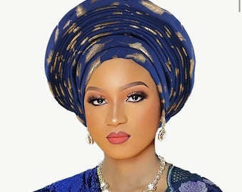 African 2p Layered Turban
