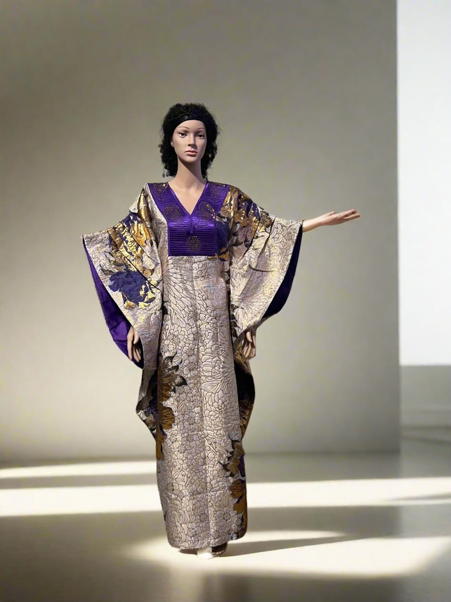 African Luxury Damask Brocade Afro Haddasah Bubu Afro American Outfits