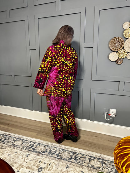African Print Ankara  Pant Set Afro American Outfits