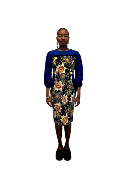 African Floral Print Ankara Dress Afro American Outfits