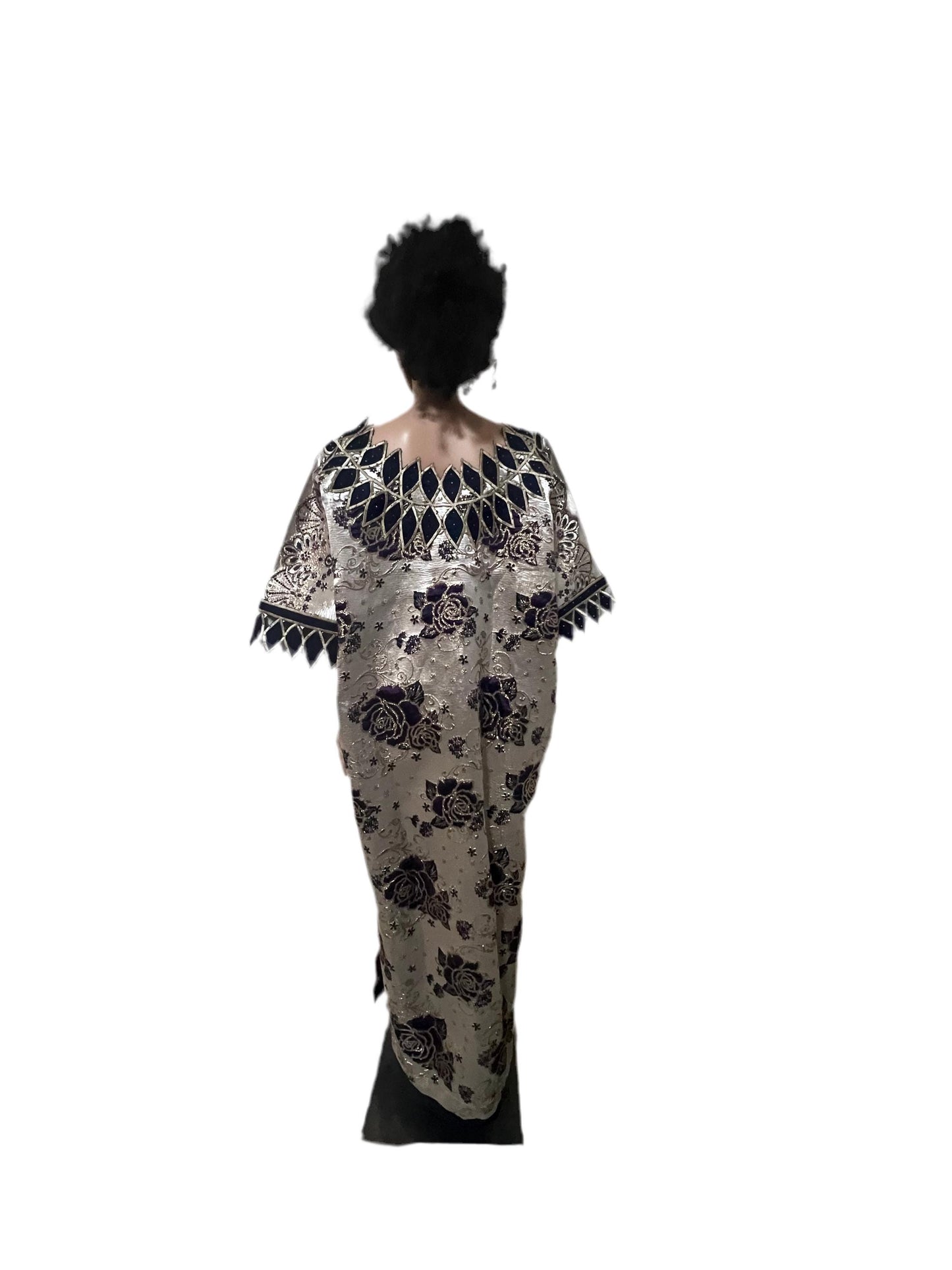Luxury Damask Brocade Afro  Embroidered Kaftan