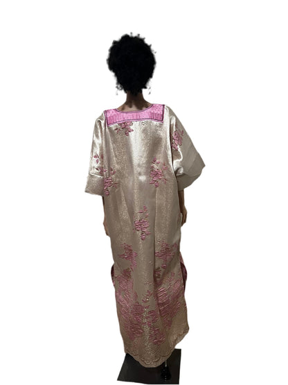 Luxury Damask Brocade Afro  Embroidered Kaftan