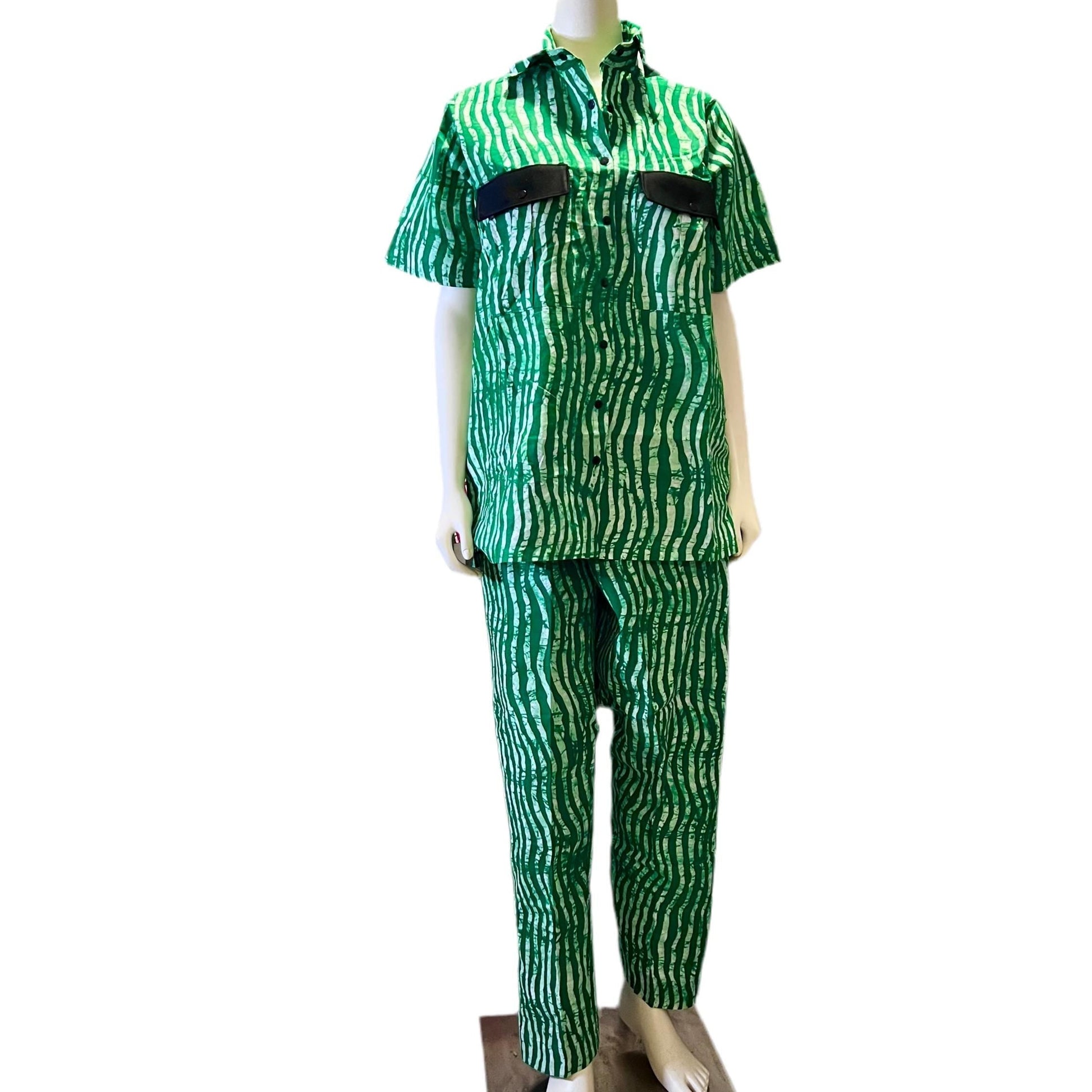 Variety African Print Ankara Cotton Pant Set Afro American Outfits