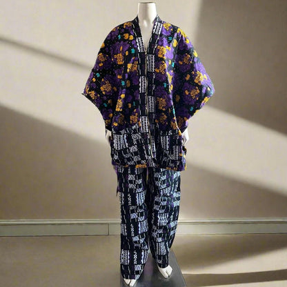 Variety African Print Ankara Cotton Pant Set Afro American Outfits
