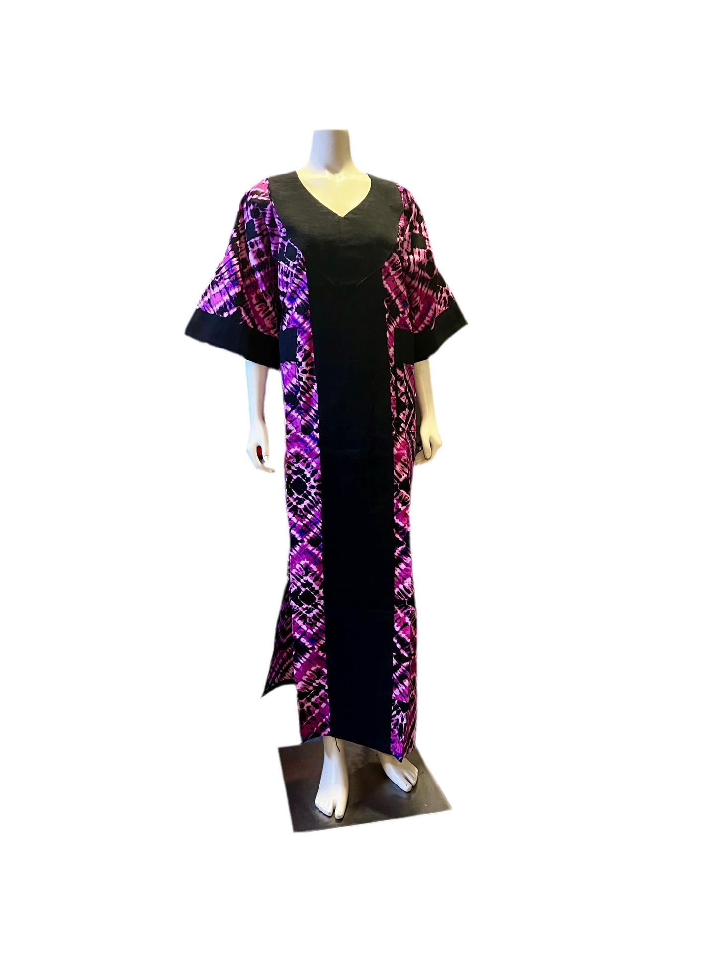 African Print Freestyle Ankara  mixed with Aso-Oke Kaftan Dress