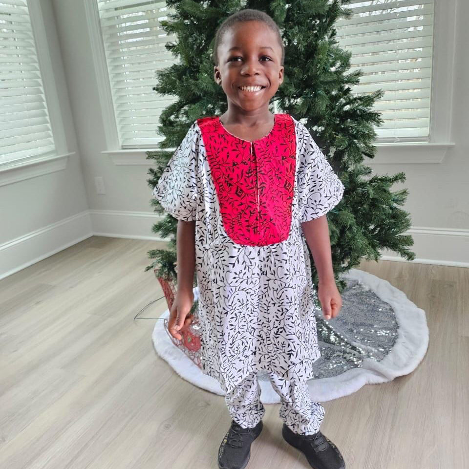 African Ankara Print  Boys Afro  2p Pant Set Afro American Outfits