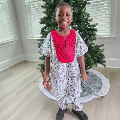 African Ankara Print  Boys Afro  2p Pant Set Afro American Outfits