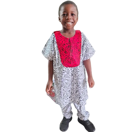 African Ankara Print  Boys Afro  2p Pant Set Afro American Outfits