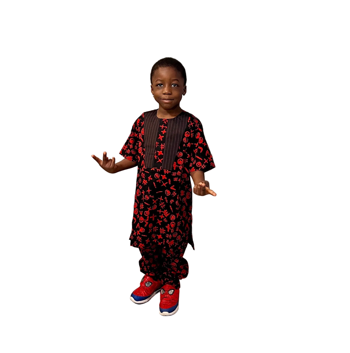 African Ankara Print  Boys Afro  2p Pant Set Afro American Outfits