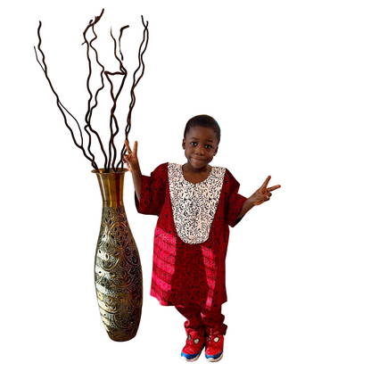 African Ankara Print  Boys Afro  2p Pant Set Afro American Outfits