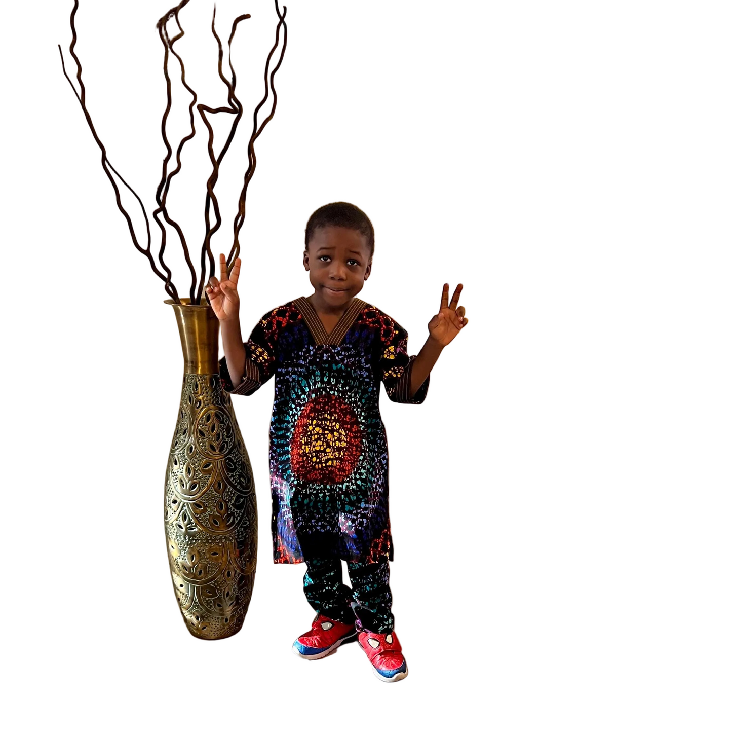 African Ankara Print  Boys Afro  2p Pant Set Afro American Outfits